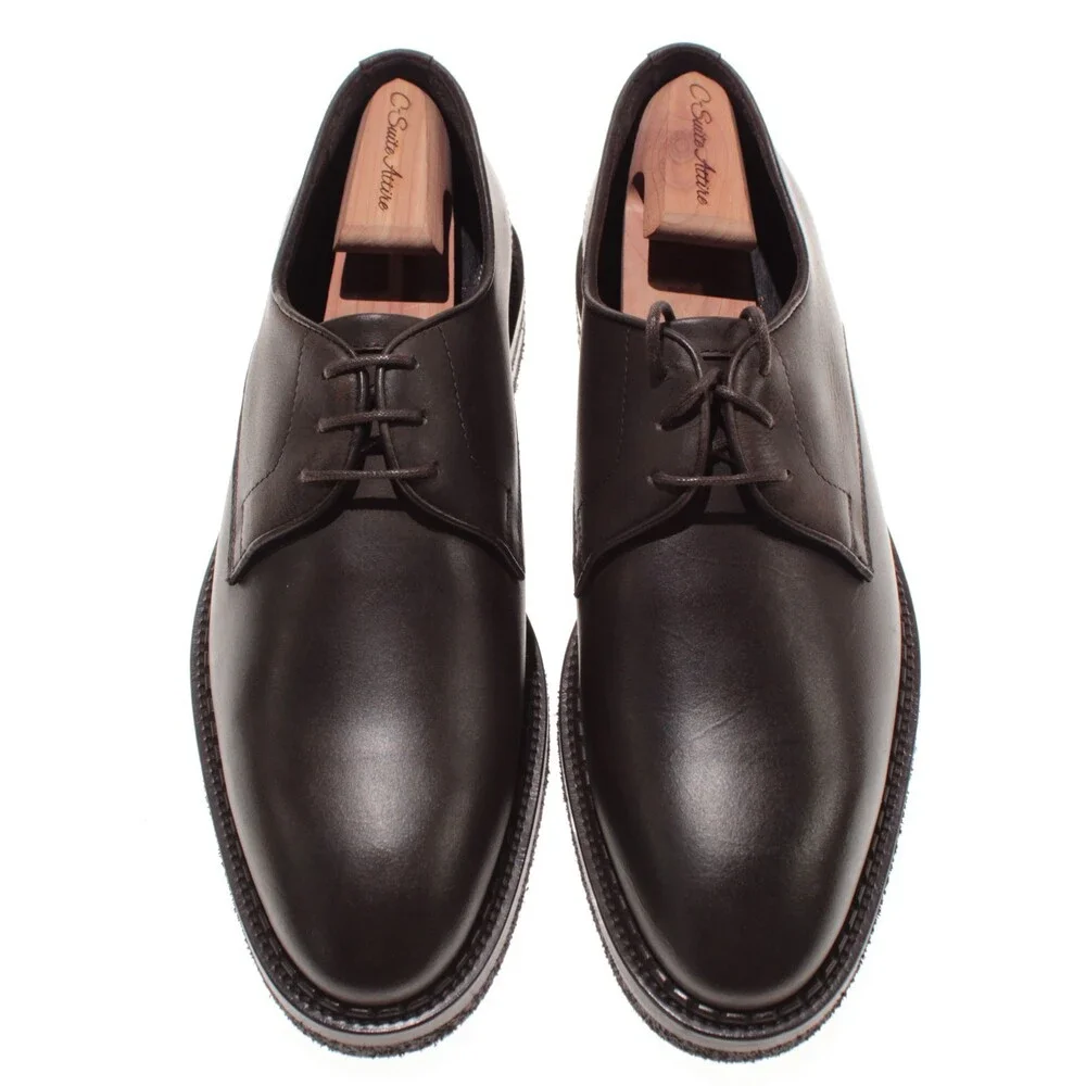 Di Bianco NWB Derby Dress Shoes Size 9 US in Dark Brown Leather Made in Italy